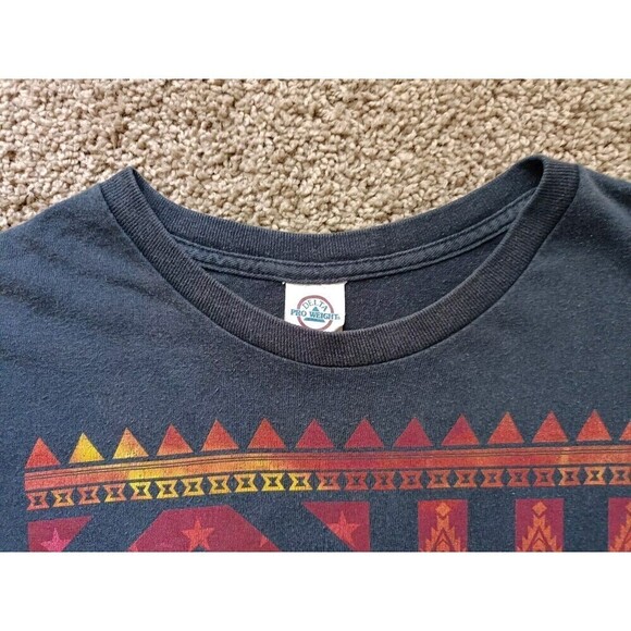 Native American Tribal Flag T-Shirt Men's Size XL Black Graphic Short Sleeve - Picture 3 of 7